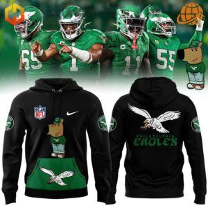 Philadelphia Eagles hoodie with team logo, eagle graphic, and NFL shield