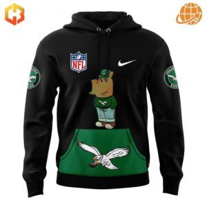 Philadelphia Eagles hoodie with "Chill Guy" character