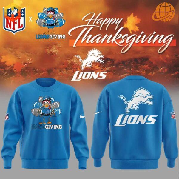 Detroit Lions Happy Thanksgiving Day Sweatshirt