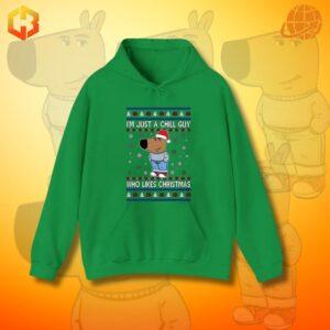 Comfy and casual Christmas hoodie for guys with chill vibes