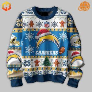 Front view of the versatile Los Angeles Chargers "They Not Like Us" Sweater