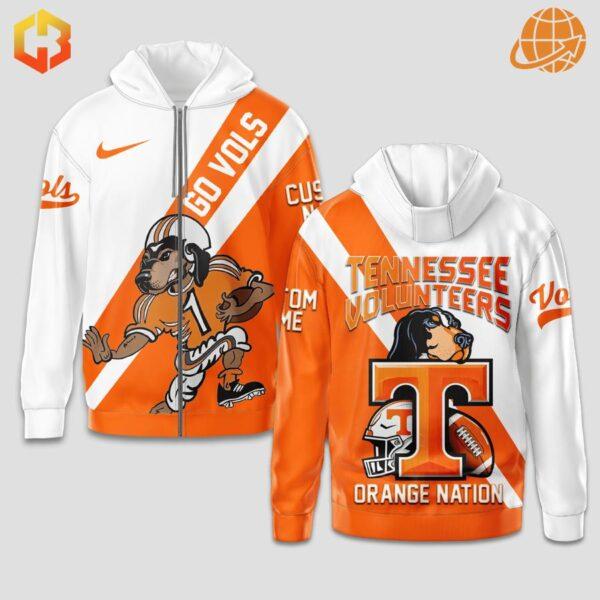 Tennessee Volunteers zip hoodie showing team spirit.