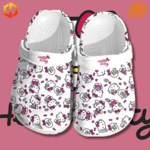 Step into cuteness overload with these White Hello Kitty Crocs Shoes, where comfort meets iconic Sanrio charm!