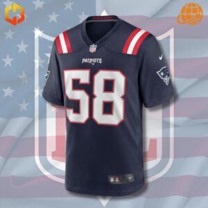 Anfernee Jennings' New England Patriots jersey with bold red, white, and blue colors, designed for true football fans