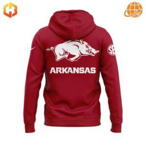 An Arkansas Razorbacks hoodie with a religious message.