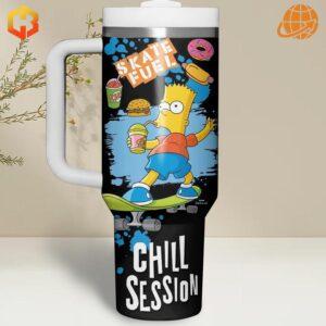 Bart Simpson Chill Session Insulated Tumbler with Spill-Proof Lid