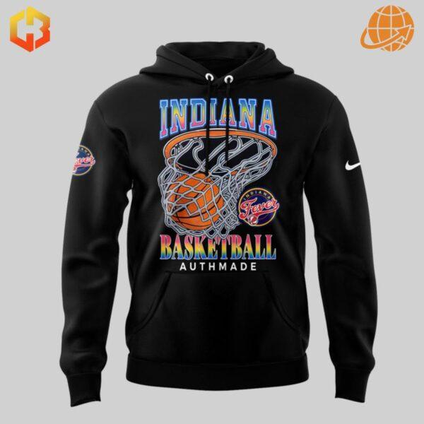 Back view of the Caitlin Clark Indiana Basketball Authmade Hoodie with the name and number prominently featured.