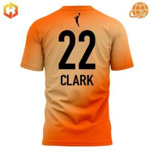 Back view of Caitlin Clark WNBA All Star Shirt showing name 