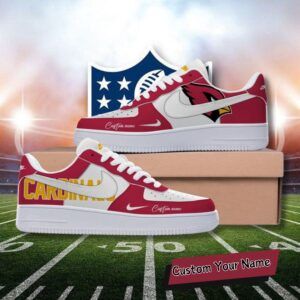 Custom Arizona Cardinals Nike Air Force 1 sneakers showcasing premium team branding