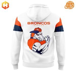 Show off your Denver Broncos strength with this bold mascot hoodie