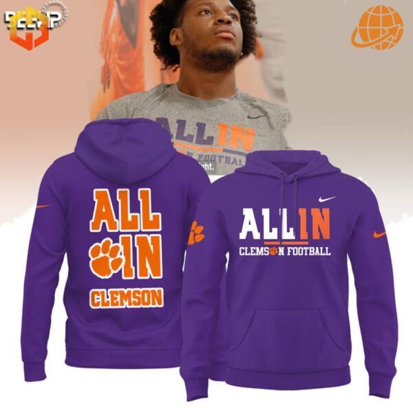 Unisex Clemson Tigers hoodie with kangaroo pocket and adjustable hood