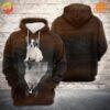 French Bulldog Reflection 3D Hoodie with detailed design and zipper closure, perfect for dog lovers