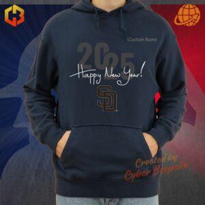 San Diego Padres unisex hoodie for New Year 2025.