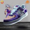 Custom Gohan Beast Dragon Ball Nike Air Force Shoes in purple and silver, displayed with character artwork.