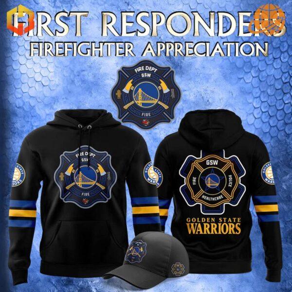 Golden State Warriors Firefighter Appreciation hoodie front