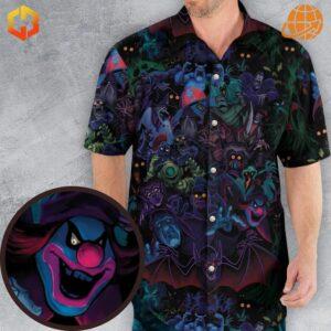 Scooby-Doo Villains Hawaiian Shirt with colorful villain designs.