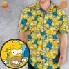 Head Toss The Simpson Characters Hawaiian Shirt with Simpsons characters all-over print.