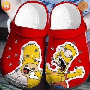 Step into fun with the vibrant Homer Simpson Bart Simpson Crocs Shoes!