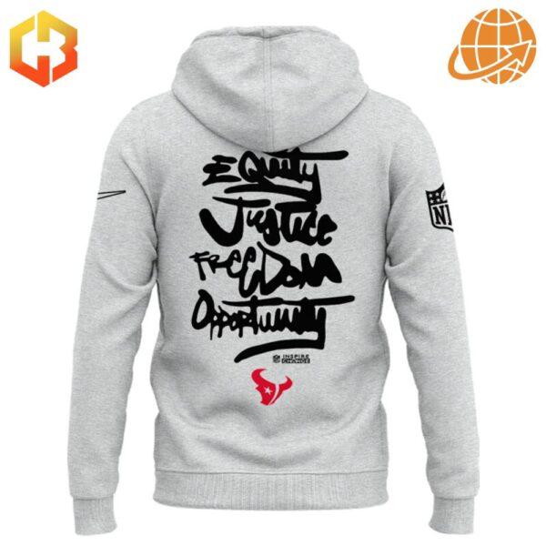 Houston Texans NFL Inspire Change Be A Change Maker Hoodie back view