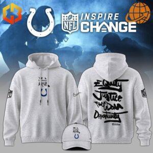 Indianapolis Colts NFL Equity Justice Freedom Opportunity 2025 Hoodie display.