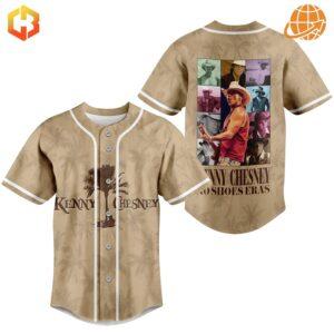 Kenny Chesney No Shoes Era Baseball Jersey with bold No Shoes Nation design