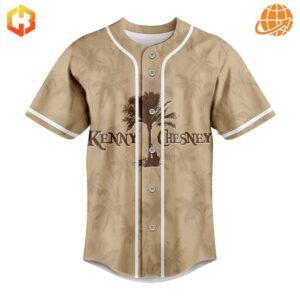 No Shoes Era Baseball Jersey featuring Kenny Chesney’s iconic logo and vibrant colors