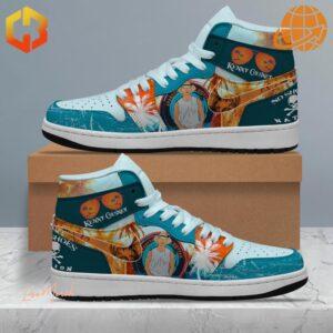 Custom Kenny Chesney No Shoes Nation Air Jordan 1 Shoes with tropical design.