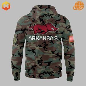 Arkansas Razorbacks Veteran Camo Hoodie