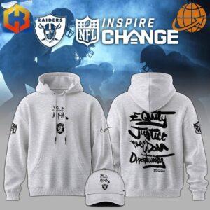 Complete Las Vegas Raiders Inspire Change set featuring the hoodie