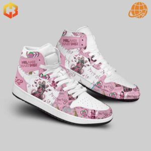 Elevate your sneaker game with these one-of-a-kind Melanie Martinez Air Jordan 1 custom shoes, where music meets fashion in a bold, wearable form.