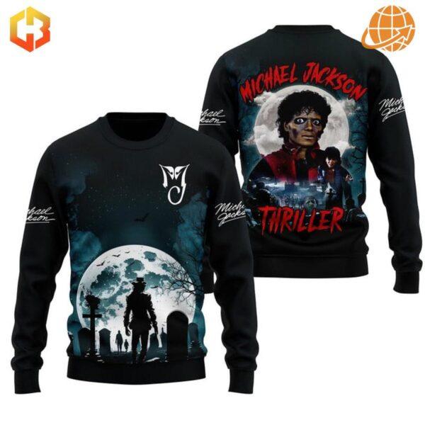 Back view of the Michael Jackson Thriller Sweatshirt showcasing the iconic design.