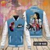 Michael Jackson custom Baseball Jacket front and back view on wooden background