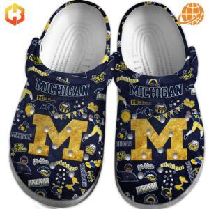 Michigan Wolverines football Crocs Shoes