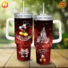 Mickey Mouse Disney Stanley Tumblers with cosmic design and Cinderella Castle