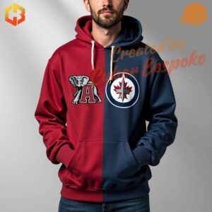 NCAA Mix NHL Teams hoodie with vibrant 3D graphics, unisex fit, and zip-up design