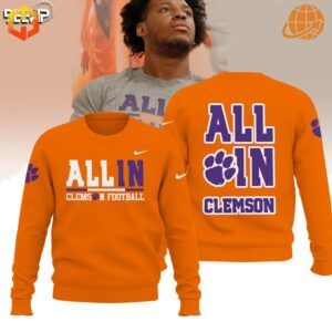 Clemson Tigers hoodie with a ribbed hem and cuffs for a snug fit