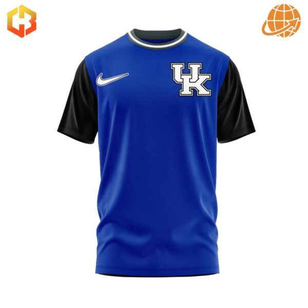 Front view of Kentucky Wildcats Men’s Basketball Shirt with "UK" logo and Nike swoosh.