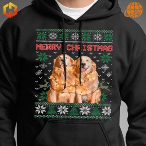 A festive hoodie with the phrase 'Merry Christmas' and space for a custom photo