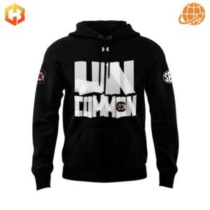 South Carolina Gamecocks 'Uncommon' hoodie with bold text and team logo, perfect for sports fans