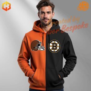 NFL Mix NHL Teams Hoodie featuring 3D graphics of NFL and NHL logos