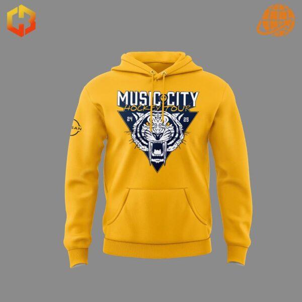 Front view of Nashville Predators Music City Hockey Tour 2024-25 Hoodie