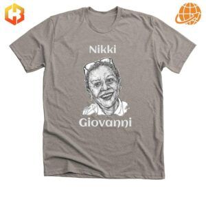 A feminist apparel item honoring the iconic poet Nikki Giovanni.