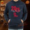 Ole Miss Rebels Happy New Year 2025 hoodie in navy blue with the classic script Ole Miss logo and festive New Year graphics