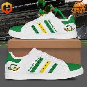 Overhead view of Oregon Ducks Football Stan Smith Sneaker