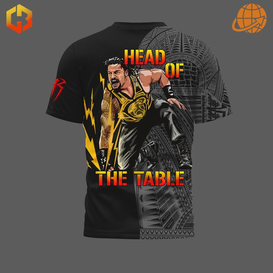 Make a statement with the powerful back design of the Roman Reigns Head Of The Table Shirt