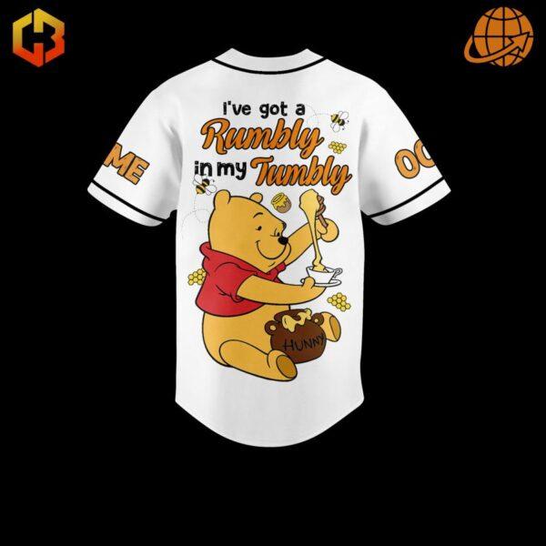 Cute and comfy baseball jersey for Winnie the Pooh fans.