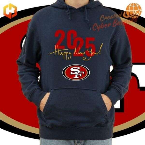 Cozy San Francisco 49ers hoodie to celebrate the New Year 2025 in team colors