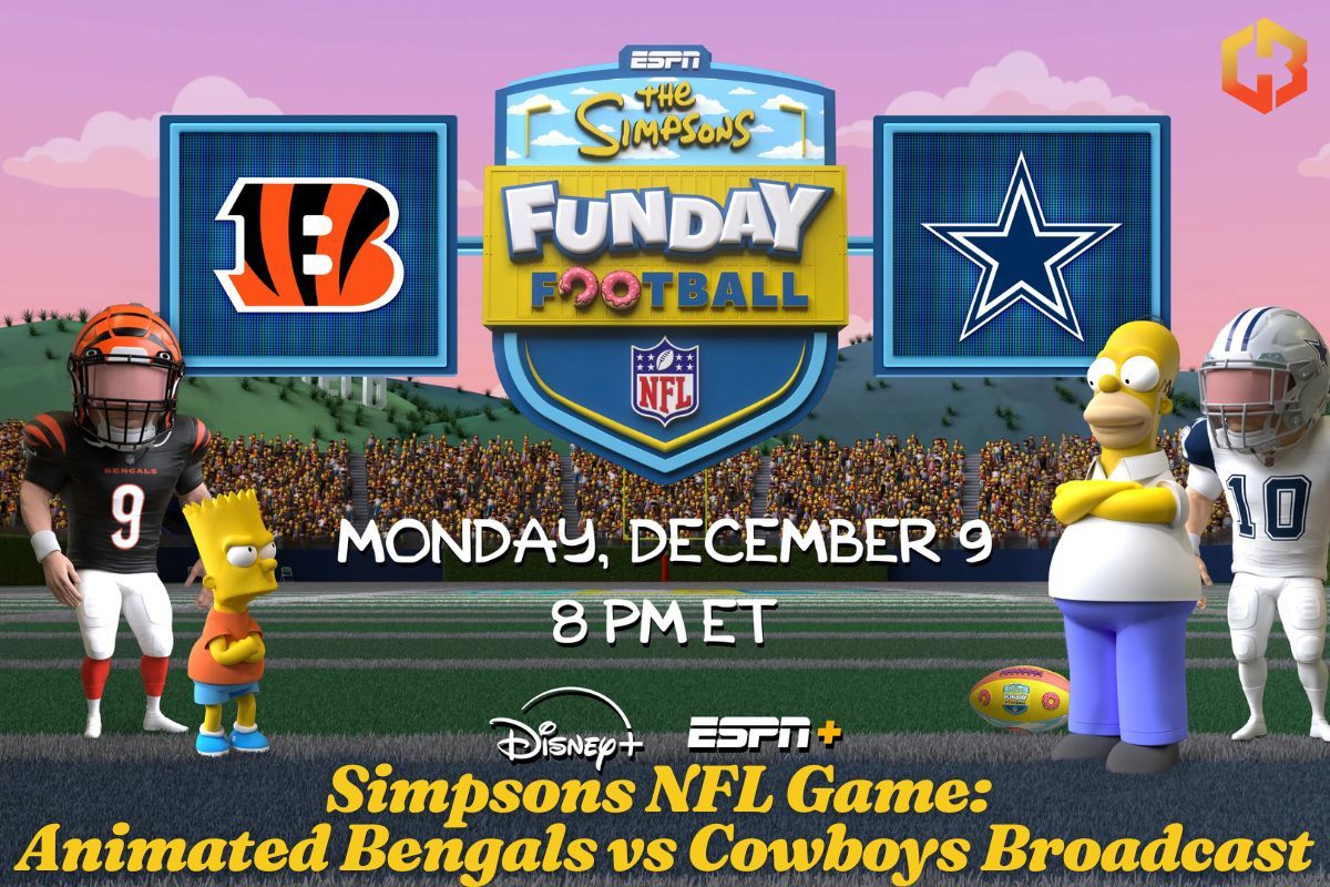 Simpsons NFL Game Animated Bengals Vs Cowboys Broadcast