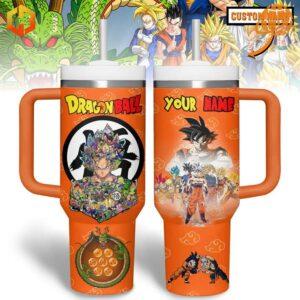 Orange Son Goku Dragon Ball Tumbler 40oz with colorful character artwork