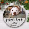 A meaningful 'Forever Loved' memorial ornament with a personalized photo to cherish precious memories